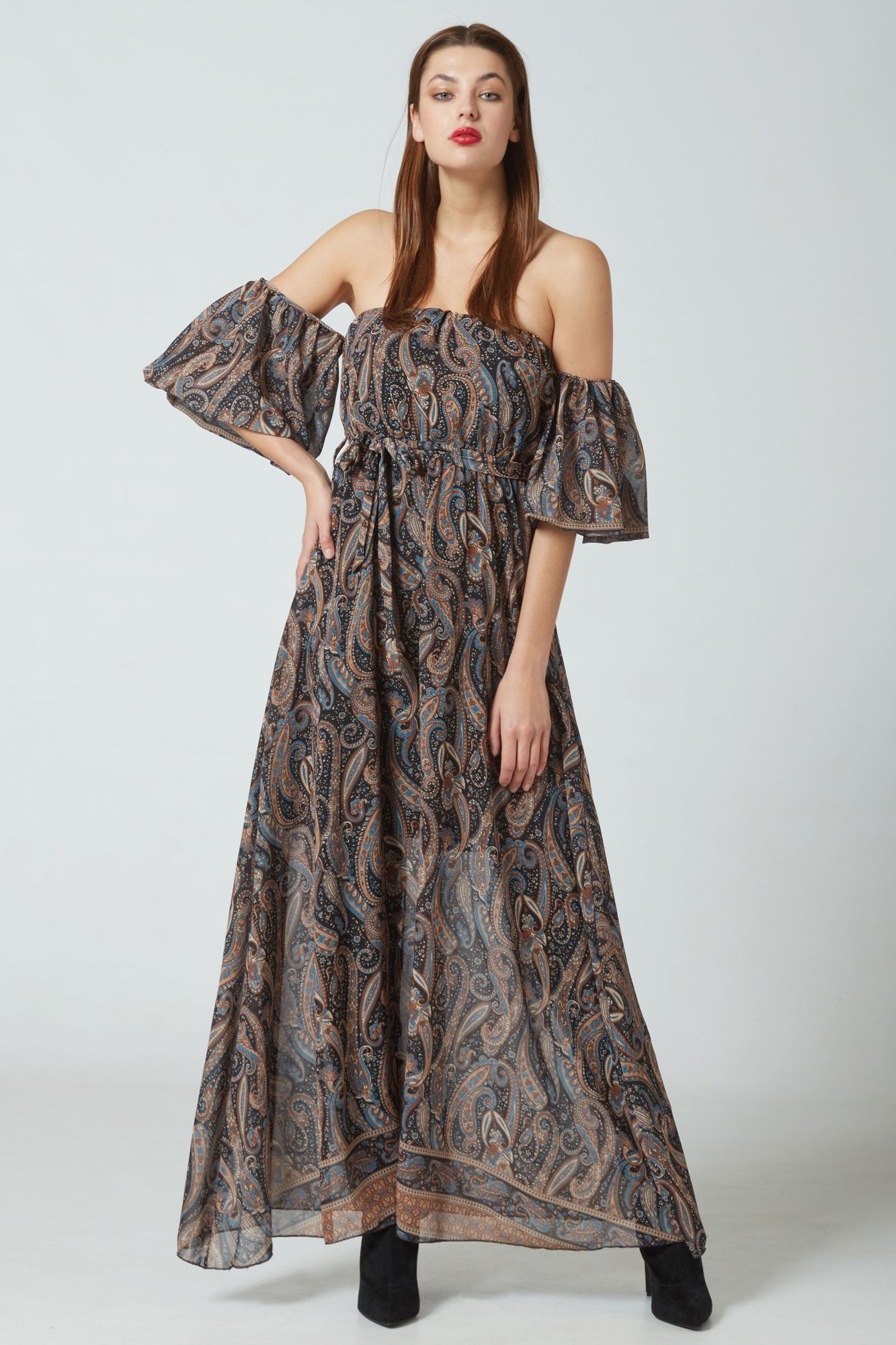 Sleevless printed dress